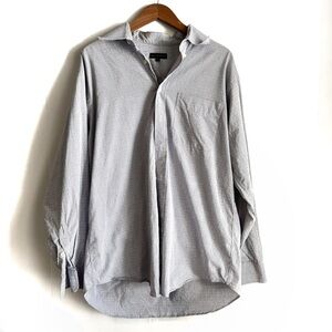 Hart Schaffner Marx Light blue and tan Casual Button Down Shirt size 16 1/2 - 35